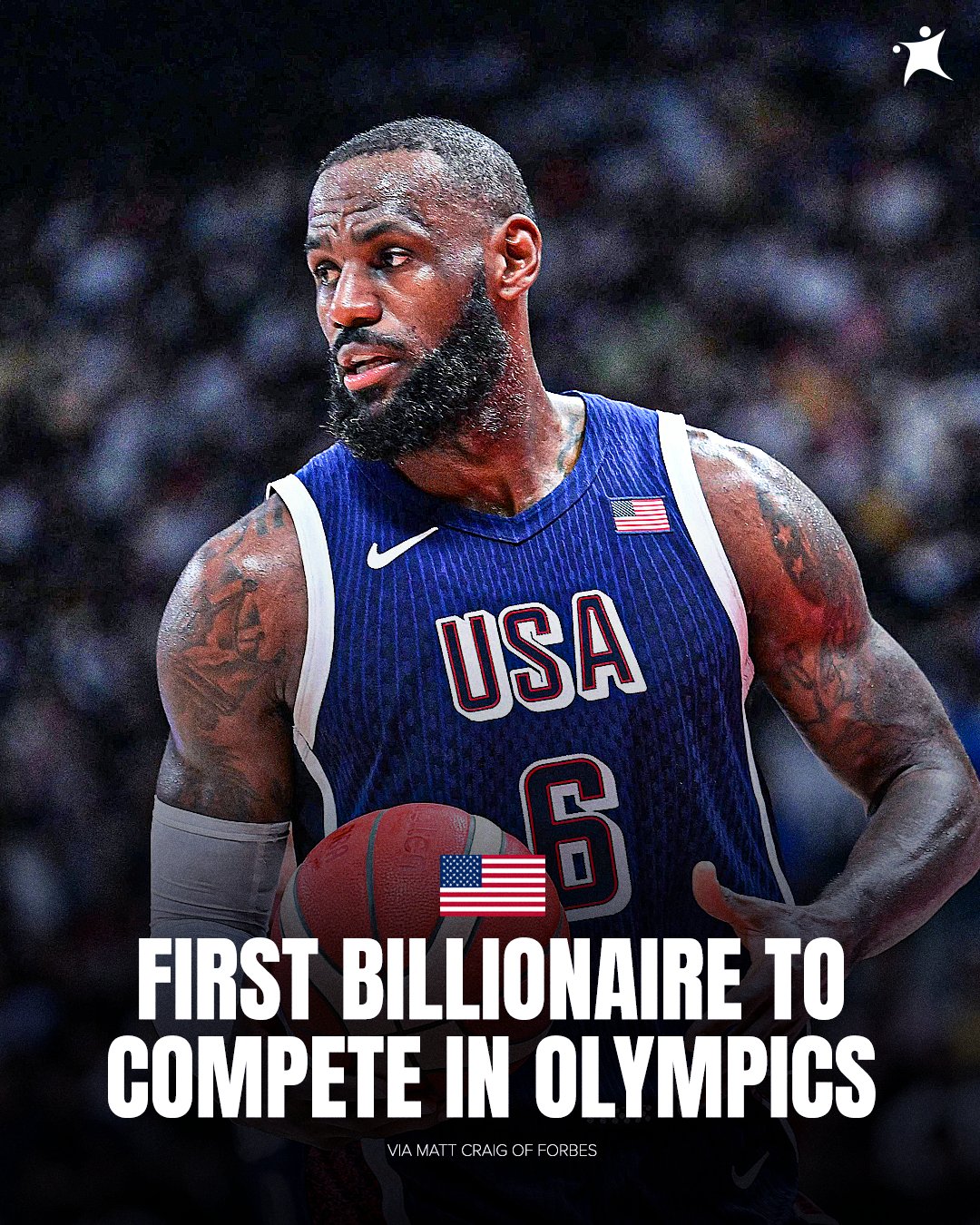 打球最好的有钱人詹姆斯是首位参加奥运会的身价超十亿运动员